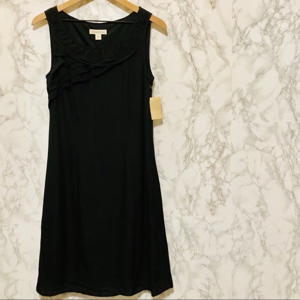 Goldwater creek black tiered dress